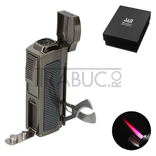Bricheta Trabuc WinJet cu punch si foarfeca de culoare gun metal cu insertii de carbon