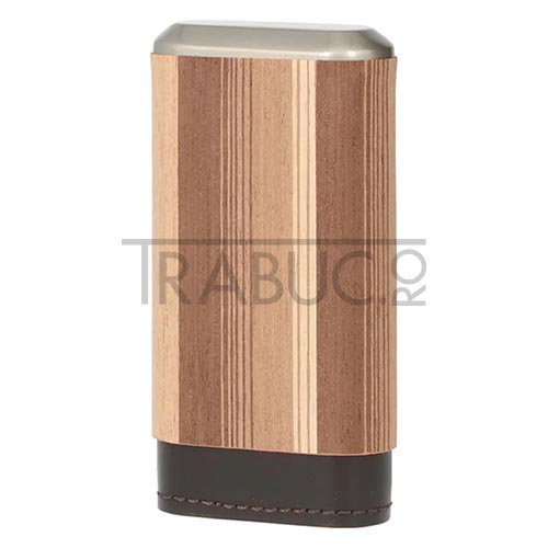 Etui trabuc Angelo Wood din piele naturala si lemn de cedru