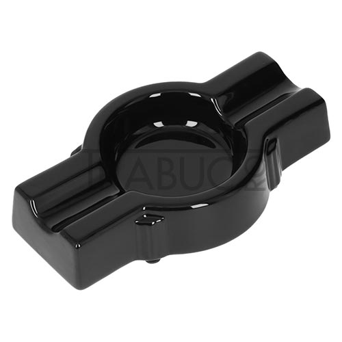 Scrumiera trabuc Angelo Ceramic Black cu capacitate de 2 trabucuri