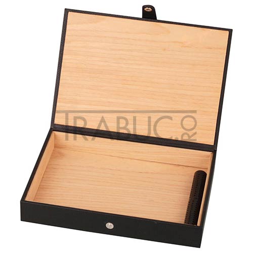 560155 Humidor exterior piele black