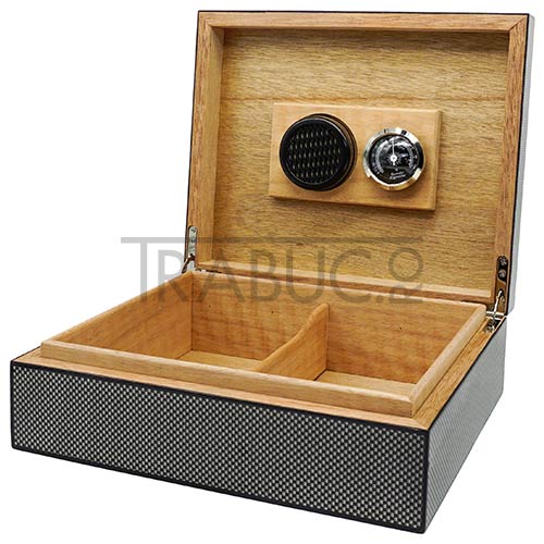 600230 Humidor carbon print marca Angelo pentru trabucuri