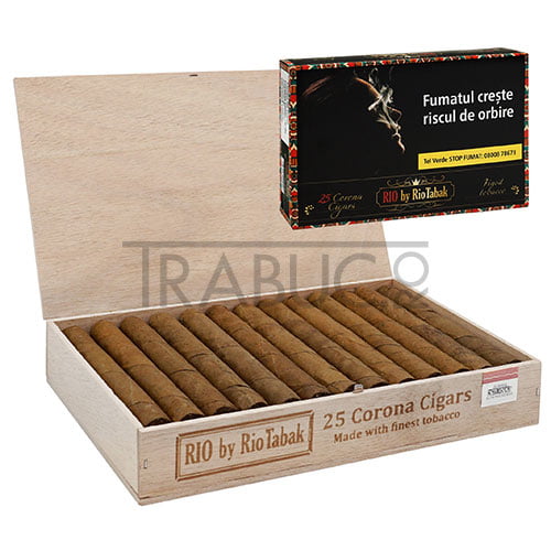 cutie cu 25 tigari de foi fara filtru RIO by RioTabak Corona Cigars