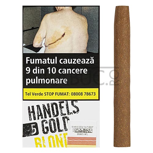 Pachet cu 5 tigari de foi aromate Handelsgold Blond cu aroma de vanilie