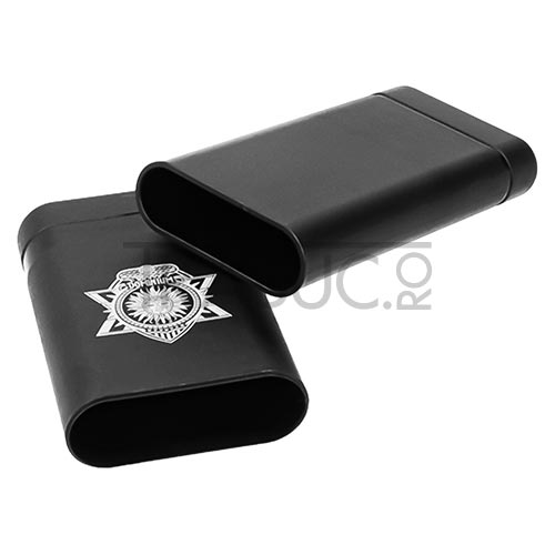 Etui pentru trabucuri Dominium Black confectionat din plastic de culoare negru