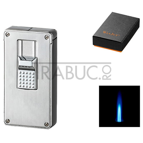 bricheta pentru trabucuri winjet brushed silver 221025 confectionata din otel inoxidabil