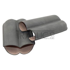 Etui trabucuri Angelo Grey cu capacitate de 2 trabucuri cu inel maxim de 73