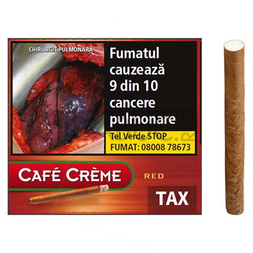pachet cu 10 bucati tigari de foi cafe creme red cu invelis java confectionate 100% natural