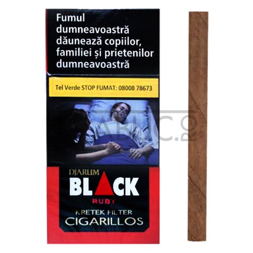 tigari de foi djarum black ruby filter cu aroma de cirese confectionate in indonezia
