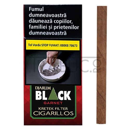 pachet de 10 tigari de foi djarum garnet filter cu aroma de cirese si mentol