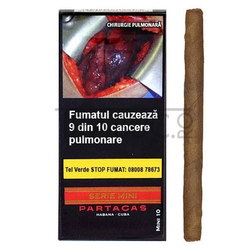 tigari-de-foi-partagas-mini-10 pachet cu 10 tigari de foi partagas mini de origine cuba
