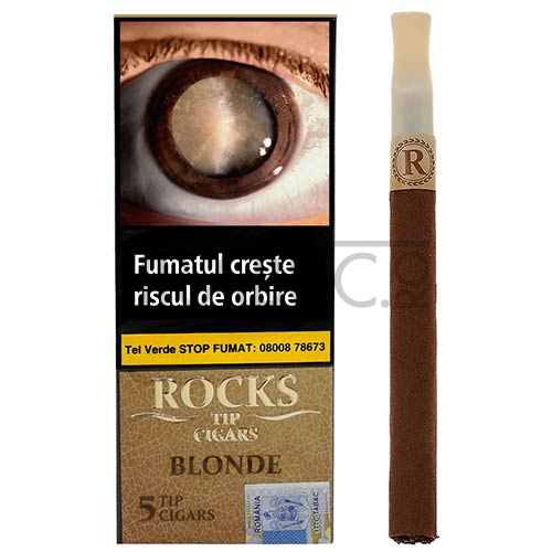 tigari-de-foi-rocks-blonde-tip-vanilie tigari de foi rocks blonde tip cu aroma de vanilie in pachet de 5 bucati