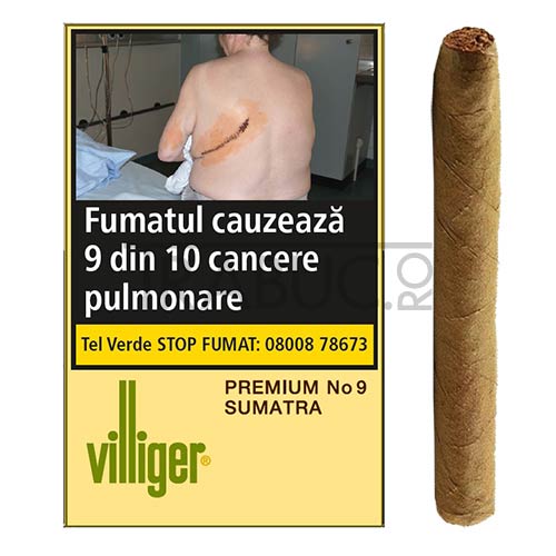 villiger-premium-no-9-sumatra-10 pachet de 10 tigari de foi villiger premium no.9 sumatra de tarie medie