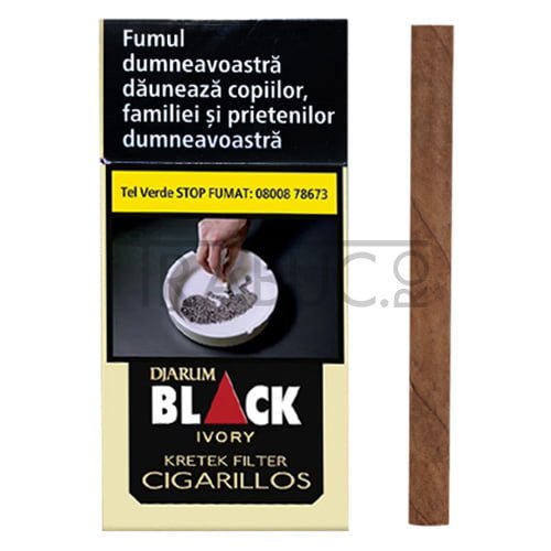 pachet cu 10 tigari de foi djarum ivory filter cu aroma de vanilie
