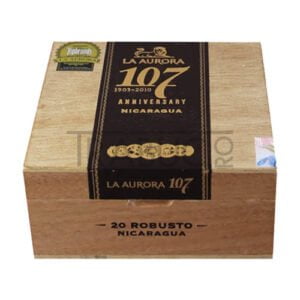 cutie de lemn cu 20 de trabucuri la aurora 107 nicaragua robusto