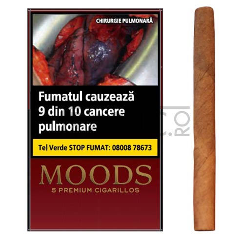 pachet cu 5 tigari de foi moods premium cu invelis java din tutun 100% natural