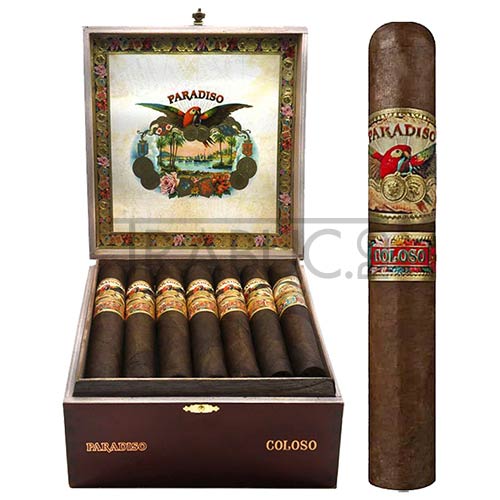 cutie cu 21 trabucuri nicaragua paradiso coloso long filler cu o lungime de 170 mm cu o umplutura si invelis de origine nicaragua