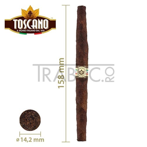 Dimensiuni tigari de foi toscano classico