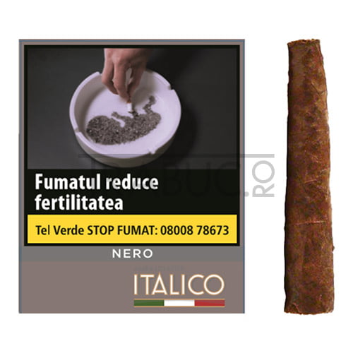 pachet cu 5 tigari de foi ambasciator italico nero cu arome dulci