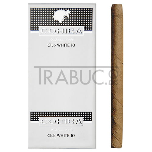 cohiba-white-club-10 pachet cu 10 tigari de foi cohiba white club cu tutun 100% cubanez de lungime 95 mm