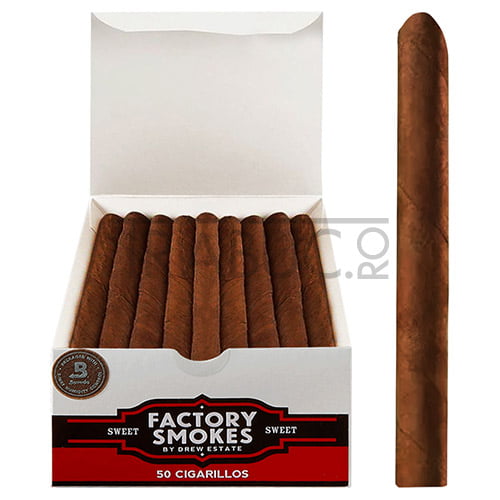 pachet cu 50 tigari de foi factory smoke sweet cu o aroma de tutun dulce