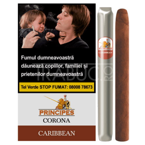 pachet cu 5 tigari de foi la aurora principes corona rum caribbean de tarie medie cu o aroma fina de rum