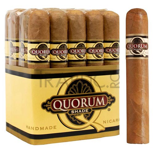 pachet cu 10 trabucuri quorum robusto shade longfiller cu o umplutura nicaragua si un invelis ecuador connecticut