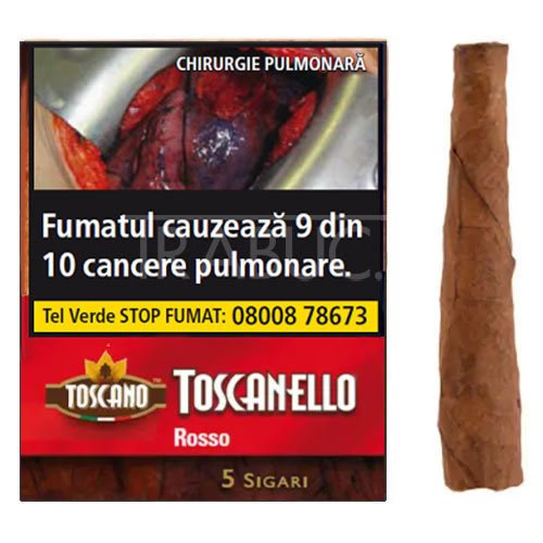 tigari de foi toscanello rosso fara filtru cu aroma de cafea