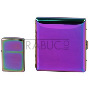 set bricheta plus tabachera zippo rainbow de calitate