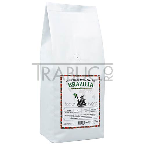 Pachet alb de 1 kg de cafea boabe Riotabak brazilia