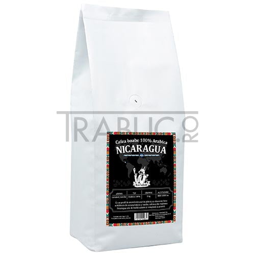 Cafea boabe Nicaragua Riotabak 100% Arabica in pachet alba de 1 kg