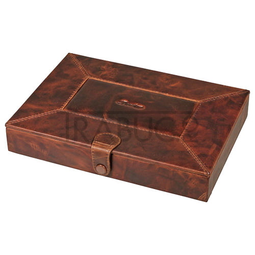 humidor pentru trabucuri confectionat din lemn de cedru cu exterior din piele 560152
