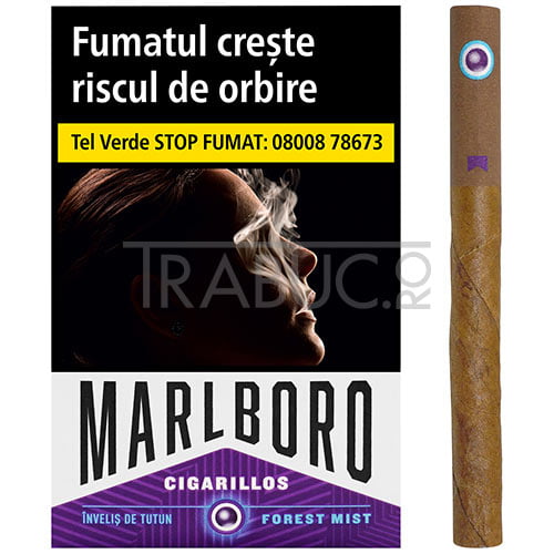 pachet cu 17 tigari de foi click marlboro forest mist cu aroma de fructe de padure si menta