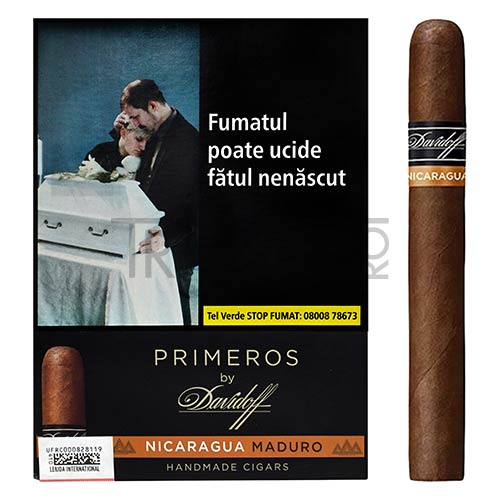 pachet cu 6 trabucuri davidoff primeros nicaragua maduro de origine dominicana