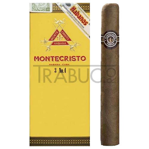 pachet cu 3 trabucuri montecristo no 4 confectionate manual