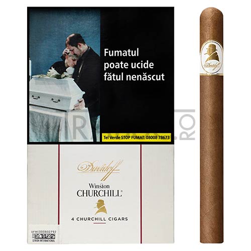 pachet cu 4 trabucuri dominicane winston churchill churchill cello