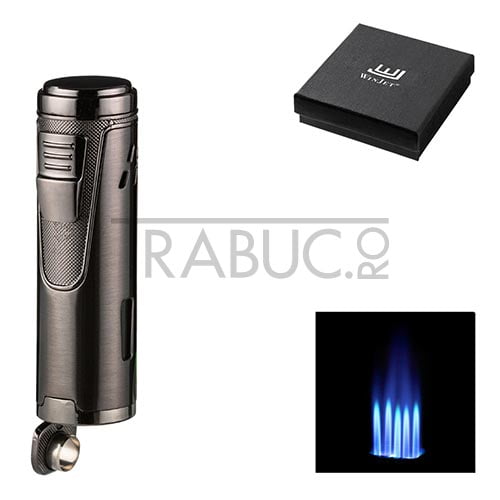 Bricheta pentru Trabucuri cu punch winjet de culoare neagra cu 5 arzatoare