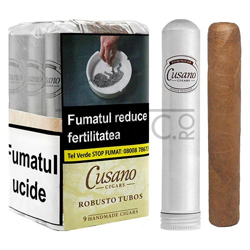 Trabucuri Cusano Robusto in pachet de 9 trabucuri ambalate individual in tub de pastrare