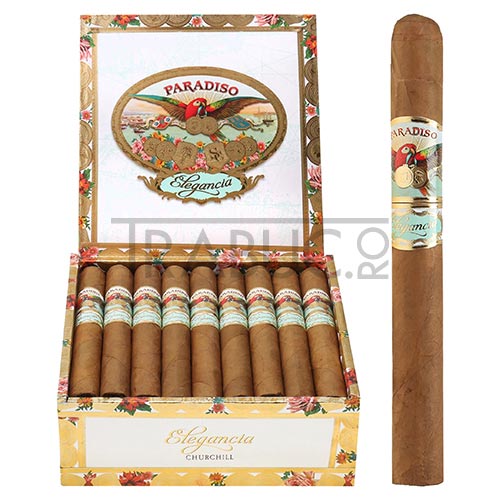 Trabucuri Paradiso Elegancia Churchill in cutie cu 25 bucati