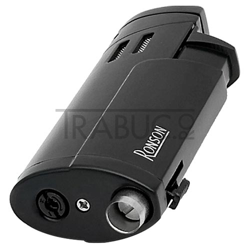 Bricheta trabuc Ronson Cyclon Black cu punch retractabil integrat