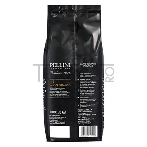 Pachet de 1 kg de cafea boabe Pellini Gran Aroma No. 3