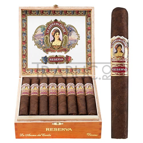 Cutie din lemn cu 24 de trabucuri La Aroma del Caribe Reserva Divino