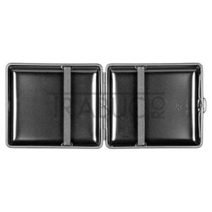 Tabachera din piele Vom Hofe Brown cu suport pentru tigari din banda elastica