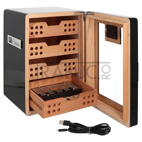 Humidor Angelo LED cu 4 rafturi