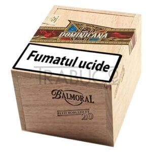 Cutie din lemn cu 20 trabucuri Balmoral Puro Dominicana Petit Robusto