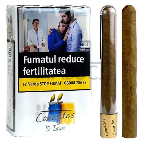 Trabucuri Canaritos Brevas ambalate individual in tub de pastrare