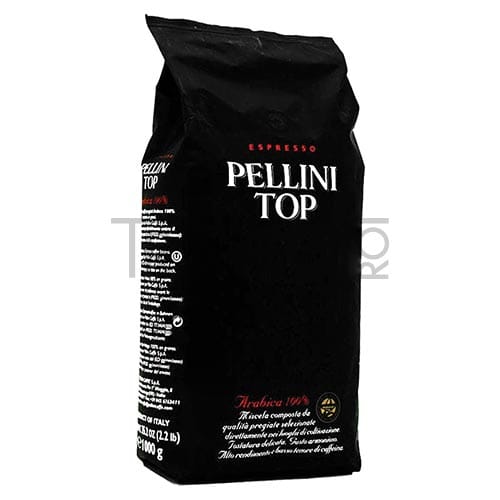 Cafea boabe Pellini TOP in pachet de 1kg cu cofeina