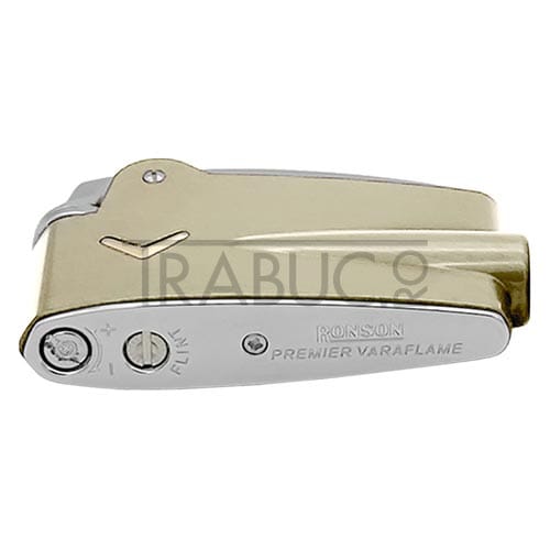 Bricheta Ronson Premier Varaflame Gold cu reglaj pentru controlul flacarii