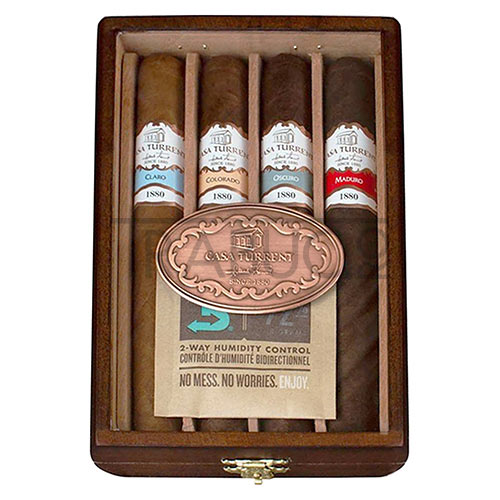 Cutie din lemn cadou cu 4 trabucuri Casa Turrent 1880 Gift Box Assorted