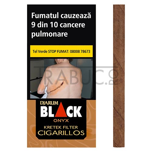 Tigari de foi Djarum Onyx Filter in pachet de 10 tigari de tarie medie