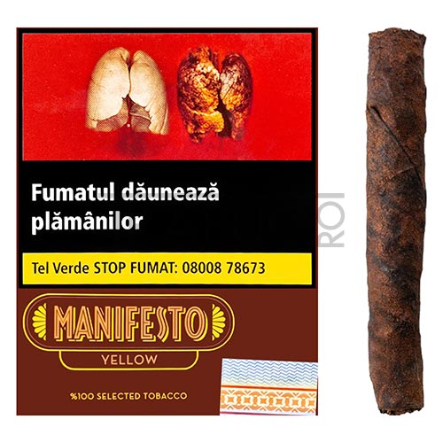 Pachet cu 5 Tigari de foi Manifesto Yellow cu aroma de vanilie